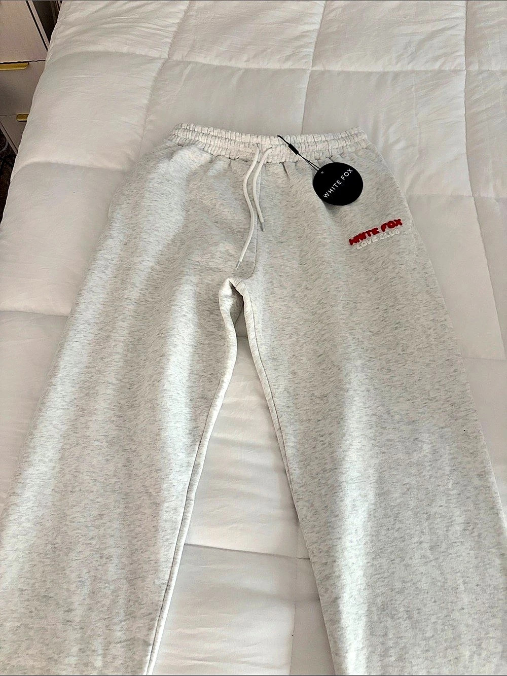 White Fox Love Club Gray Joggers NWT